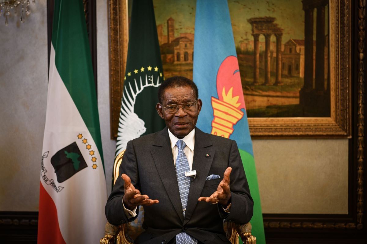 A photo of Equatorial Guinea’s President Teodoro Obiang Nguema Mbasogo.
