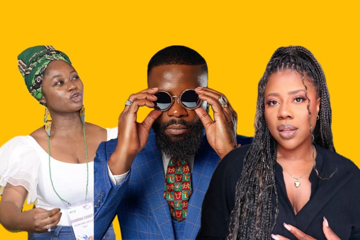 African influencers Charity Ekezie (left), Levi Maluvele (middle) and Foyin Ogunrombi (right).