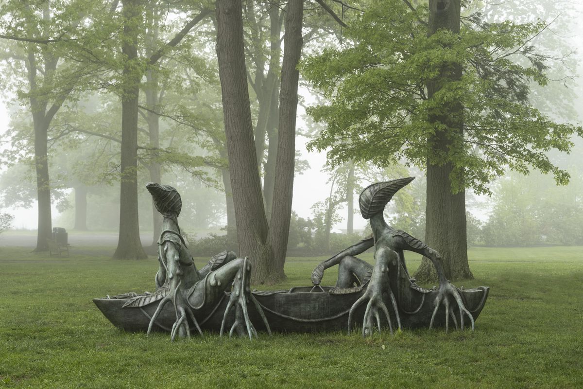 An image of Wangechi Mutu's In Two Canoe.