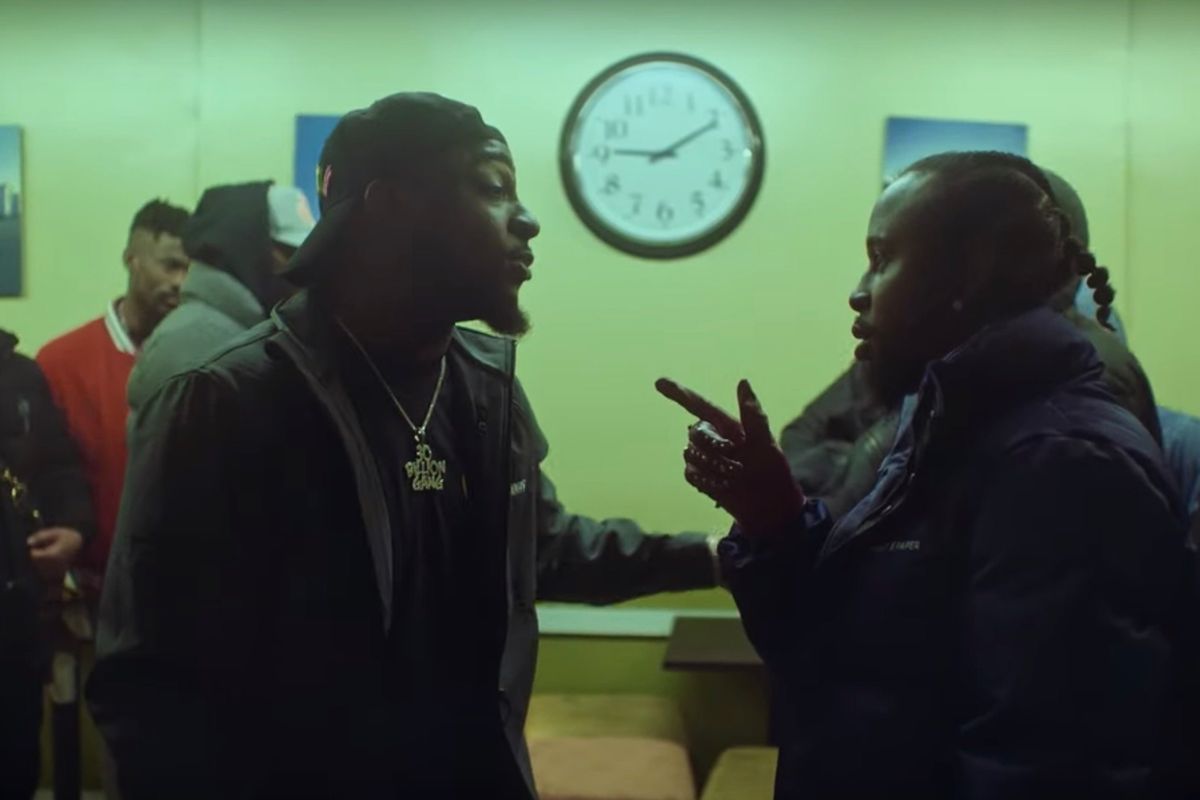 Davido and popcaan in their video Risky.