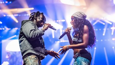 An image of Mavin’s artistes Rema and Ayra Starr performing at The 02 Arena on November 14, 2023.