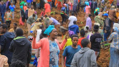 Search and rescue efforts continue after landslide in the Gofa region of southern Ethiopia on July 23, 2024.
