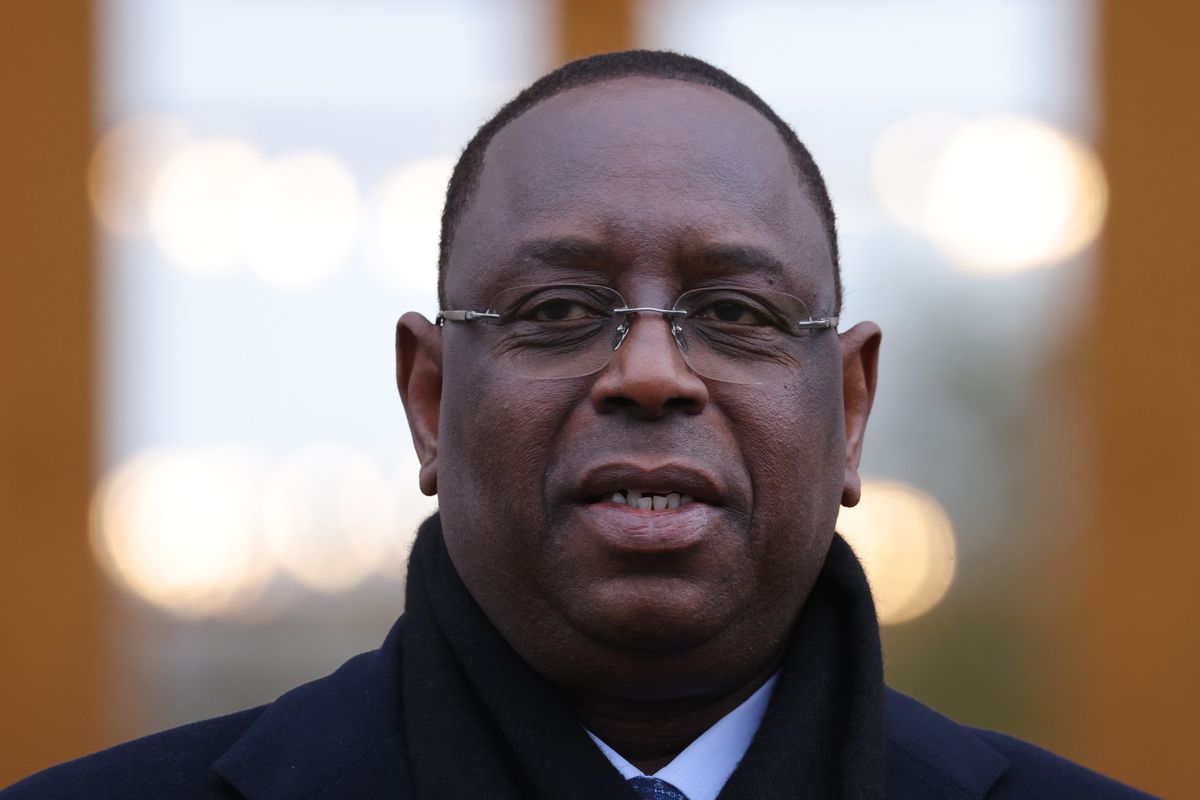 Macky Sall, President of Senegal, arrives to meet with German President Frank-Walter Steinmeier at Schloss Bellevue during the G20 Compact With Africa conference on November 20, 2023 in Berlin, Germany
