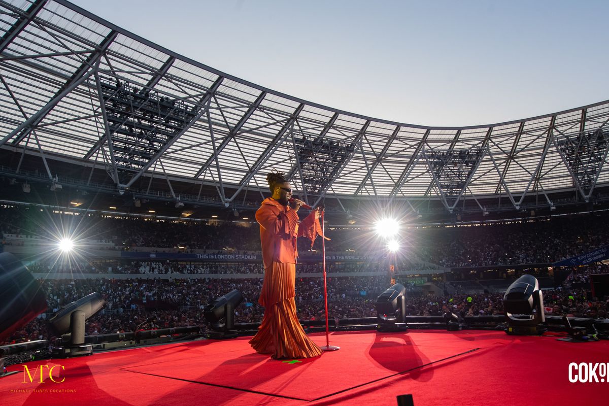 Nigerian singer Burna Boy made history as the first African artist to sell out the U.K.’s London Stadium
