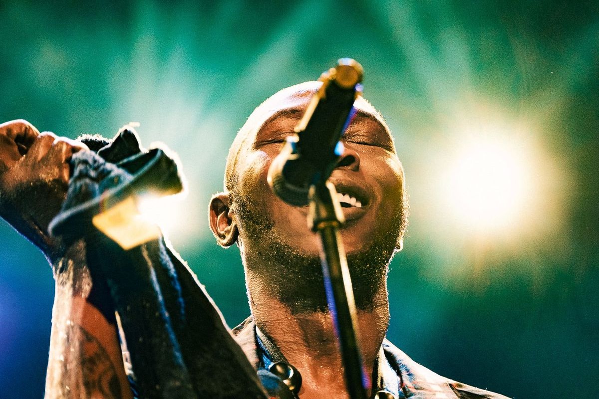 Seun Kuti plays live at Brooklyn’s Prospect Park bandshell as part of BRIC Celebrate Brooklyn.