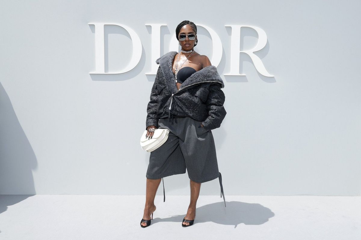 Tiwa Savage attends the Dior Homme Menswear Spring/Summer 2024 show as part of Paris Fashion Week on June 23, 2023 in Paris, France.