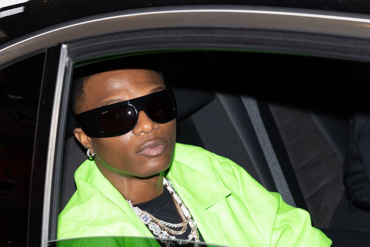 Wizkid is seen during the Milan Fashion Week - Womenswear Spring/Summer 2024 on September 22, 2023 in Milan, Italy.