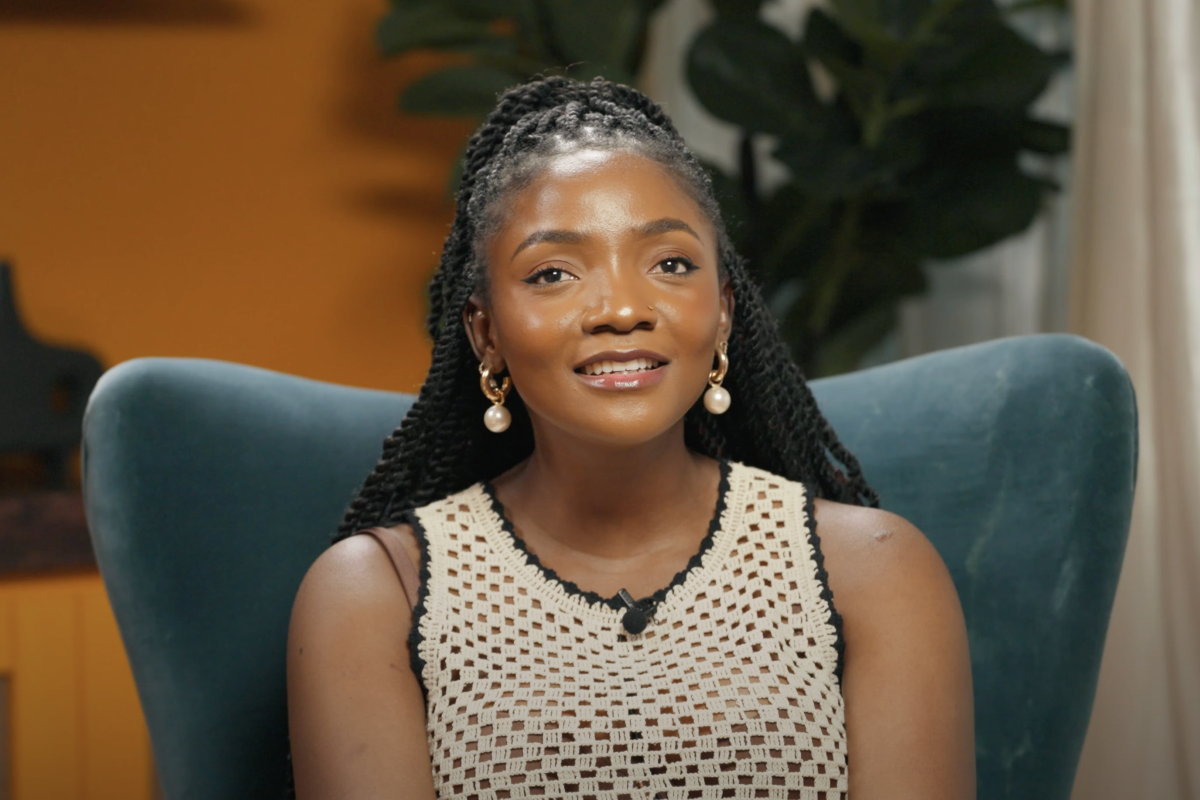 A photo of Simi during an interview with OkayAfrica.